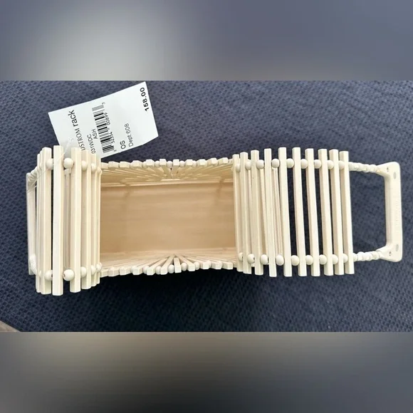 White Wooden Purse - One Of A Kind NWT - Picture 3 of 9